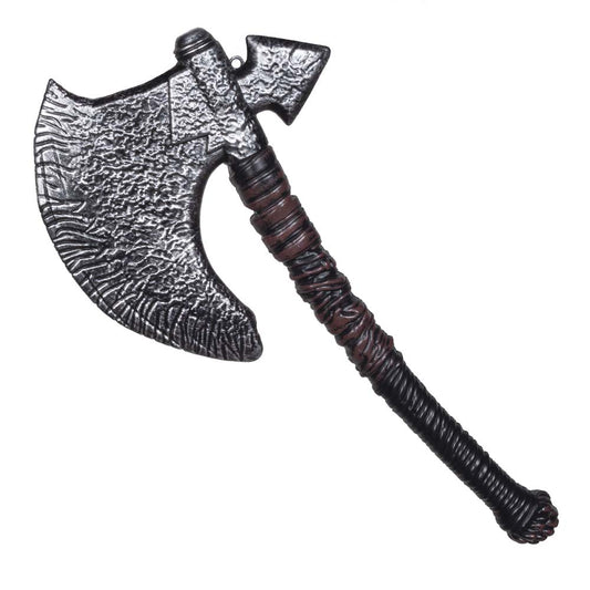 Hache Médiévale Viking avec Manche Cuir - Accessoire Guerrier