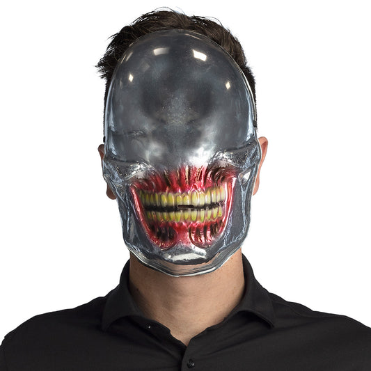 Masque Squelette LED Luminescent Halloween - Tête de Mort Transparente