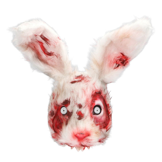 Masque de Lapin Blanc Sanglant - Déguisement Halloween Terrifiant