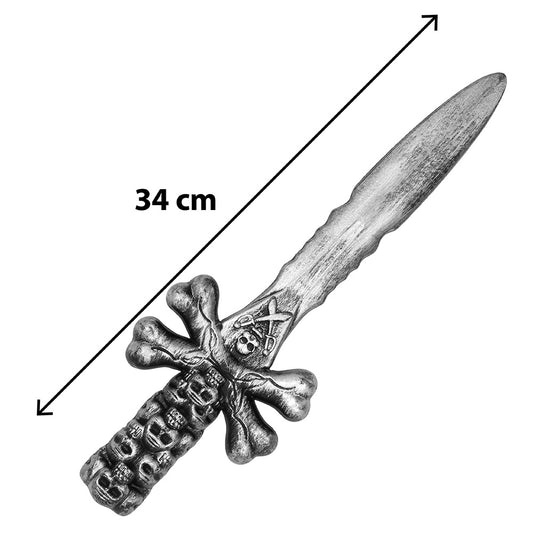Épée Médiévale Luxe 34cm avec Poignée Osseuse