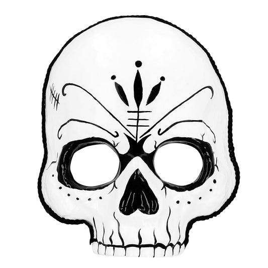 Masque Crâne Blanc Dia de Muertos - Déguisement Halloween