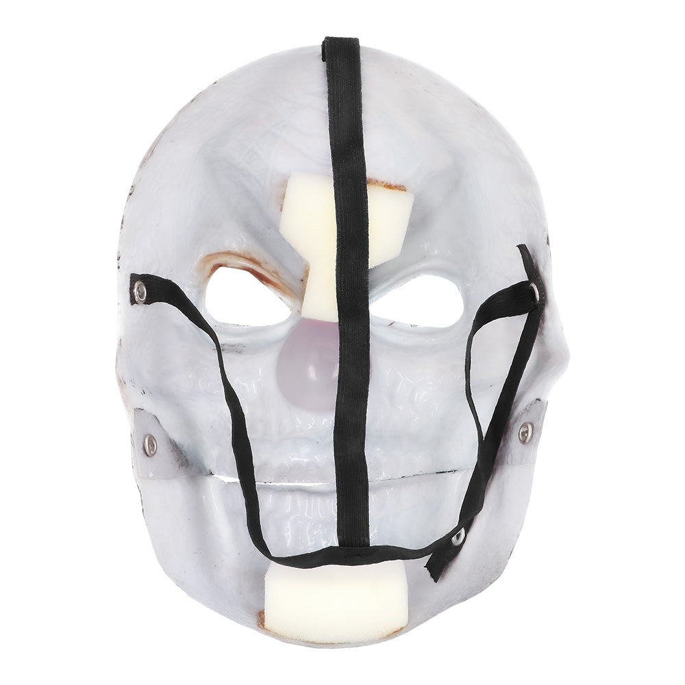 Masque Clown Squelette Blanc avec Nez Rouge - Déguisement Adulte
