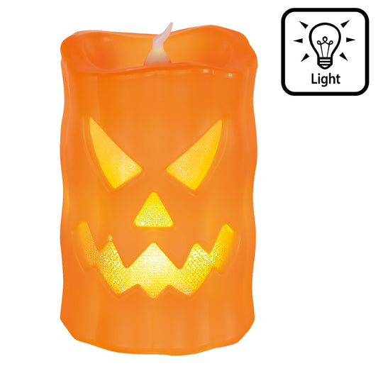 Bougie LED Citrouille Halloween avec Flamme Vacillante