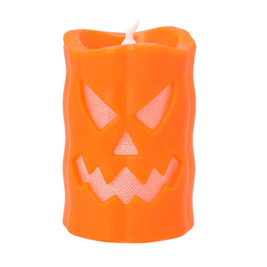 Bougie LED Citrouille Halloween avec Flamme Vacillante