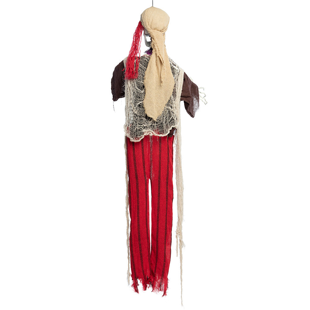 Squelette Pirate Phosphorescent - Décoration Halloween Suspendue
