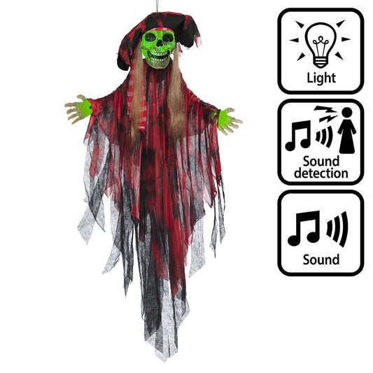 Pirate Squelette Luminescent Suspendu - Décoration Halloween