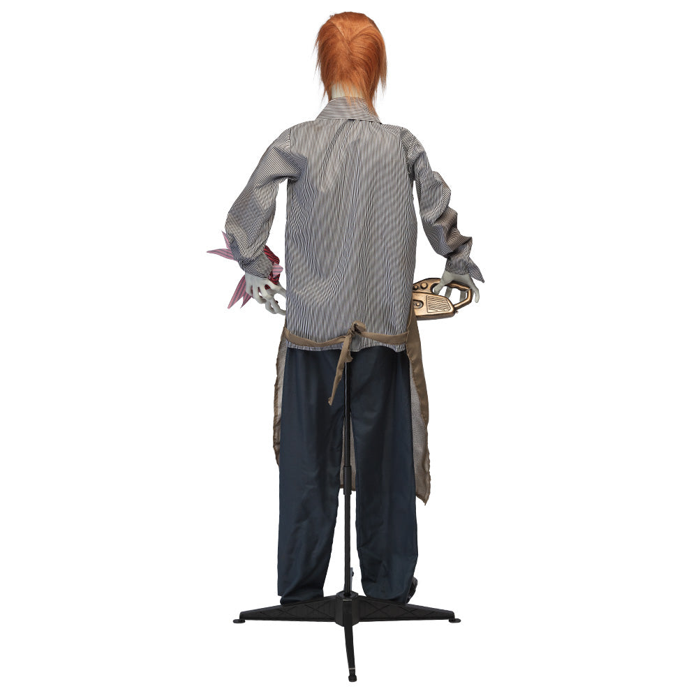 Chainsaw Charlie Zombie 165cm - Décoration Halloween Animée
