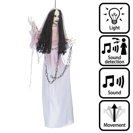 Fantôme Chaînes Lumière et Son - Décoration Halloween Suspendue