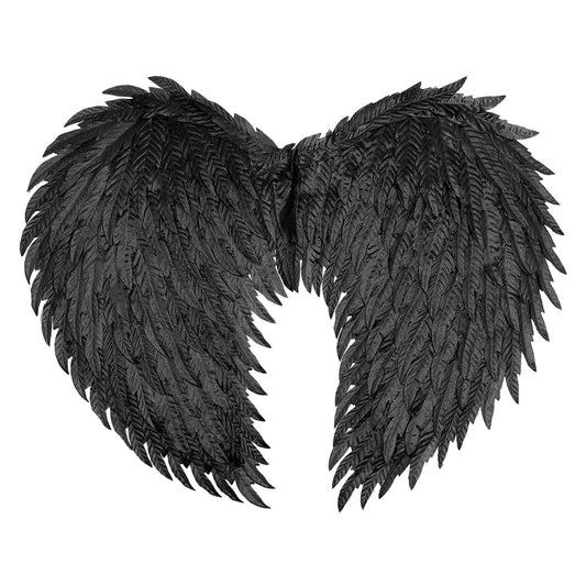 Ailes Noires Gothiques avec Plumes - Accessoire Déguisement
