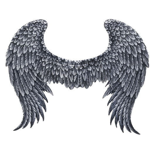 Ailes d'Ange Gris Detaillées - Déguisement Céleste