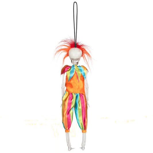Squelette Clown Coloré Suspendu - Décoration Halloween Festive