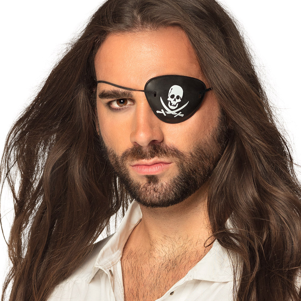 Lot de 4 Cache-œil Pirate Crâne - Accessoire Déguisement