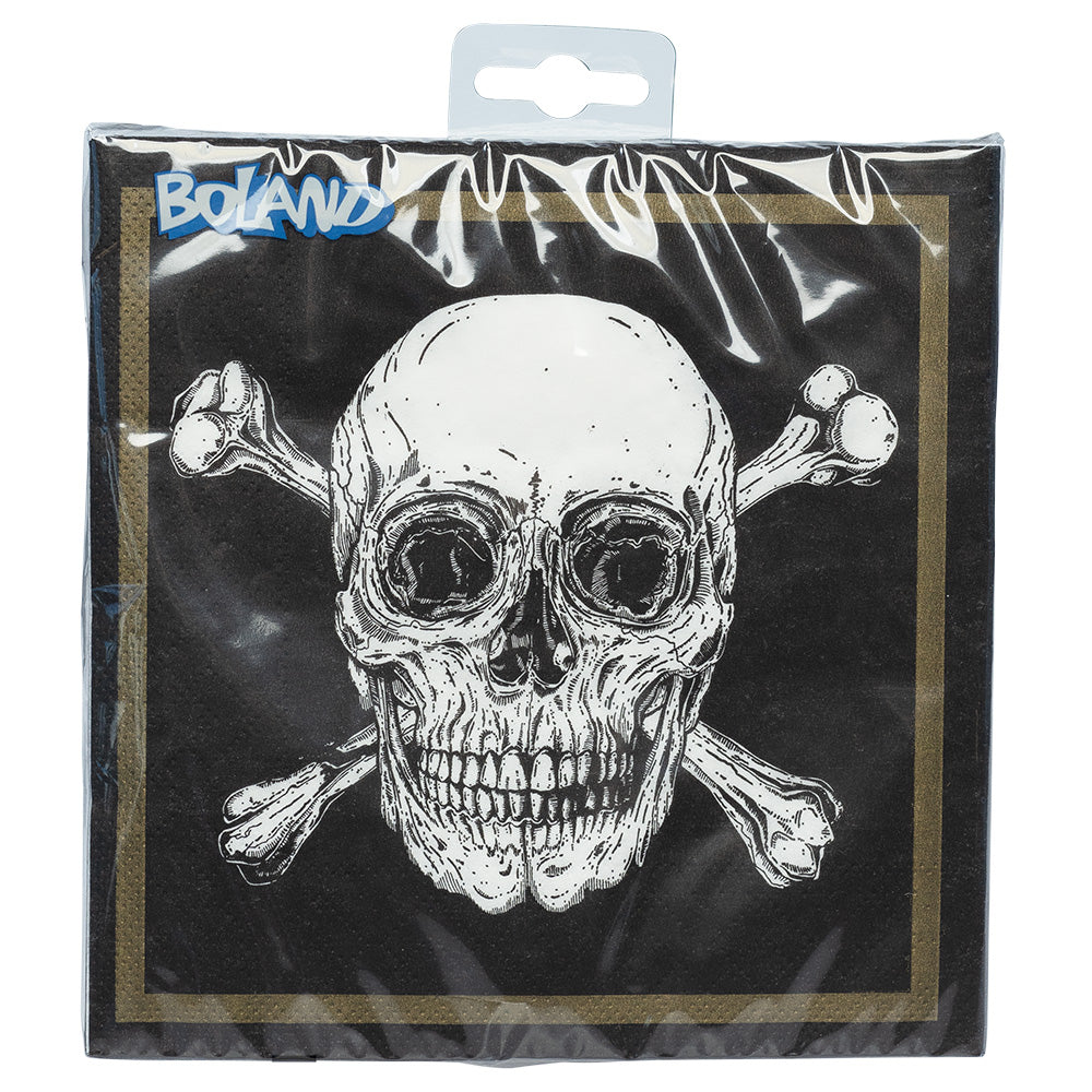 Bandana Crâne et Os Pirate - Accessoire Fête Noir