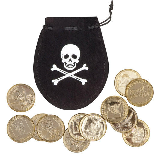 Bourse à Pièces Pirate Crâne et Tibias - Accessoire Déguisement