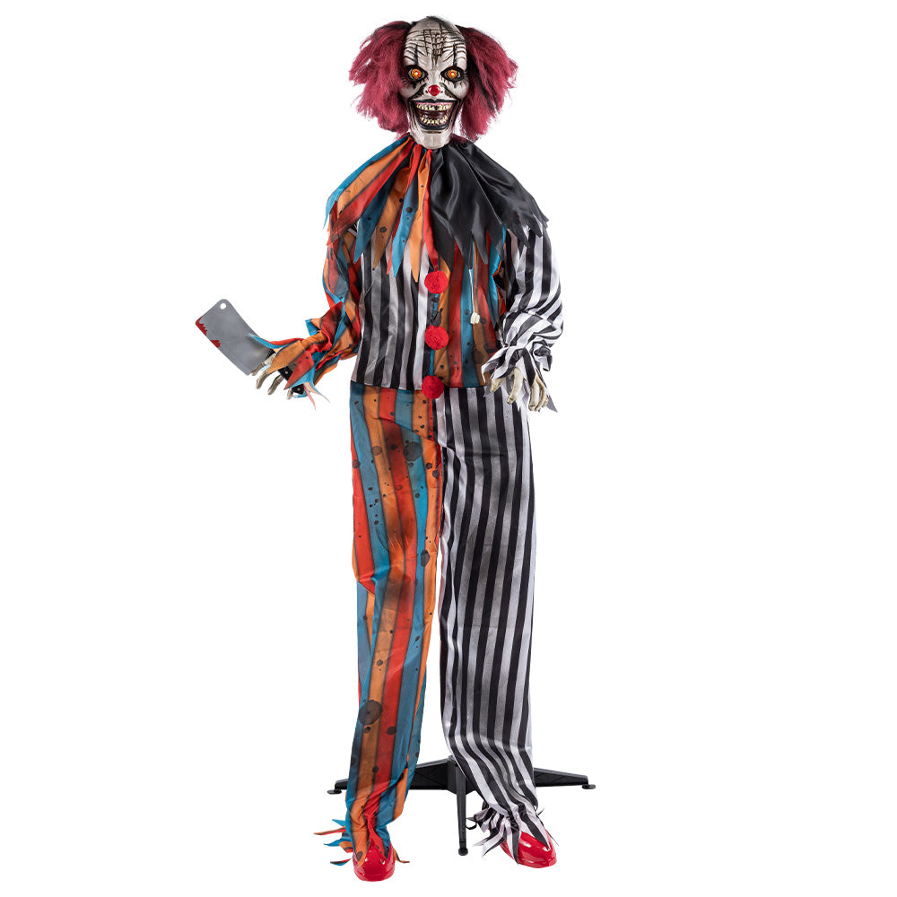 Clown Tueur Animé 175cm - Décoration Halloween Lumière et Son