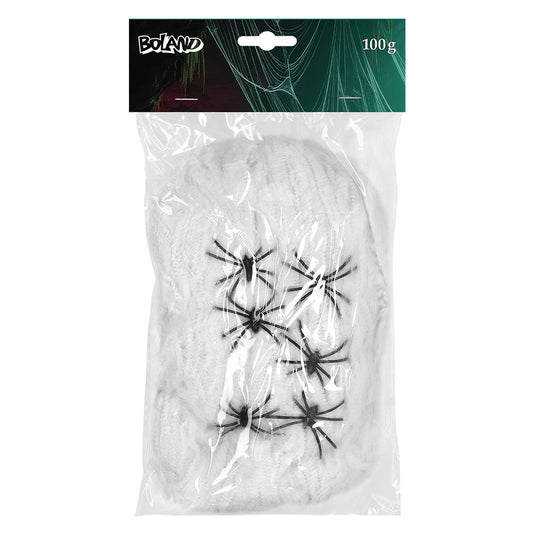 Toile d'Araignée Blanche 100g - Décoration Halloween Réaliste