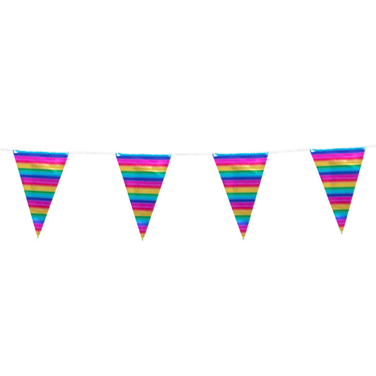 Guirlande Fanions Arc-en-ciel 10m - Décoration Fête Colorée