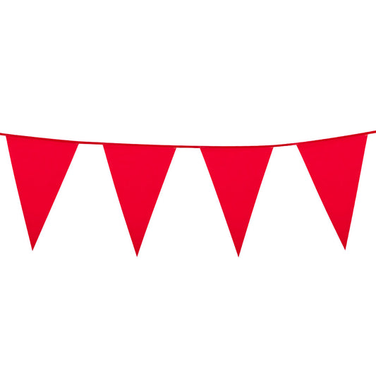 Banderole Fanions Triangulaires Rouge 20×30cm - Décoration Fête