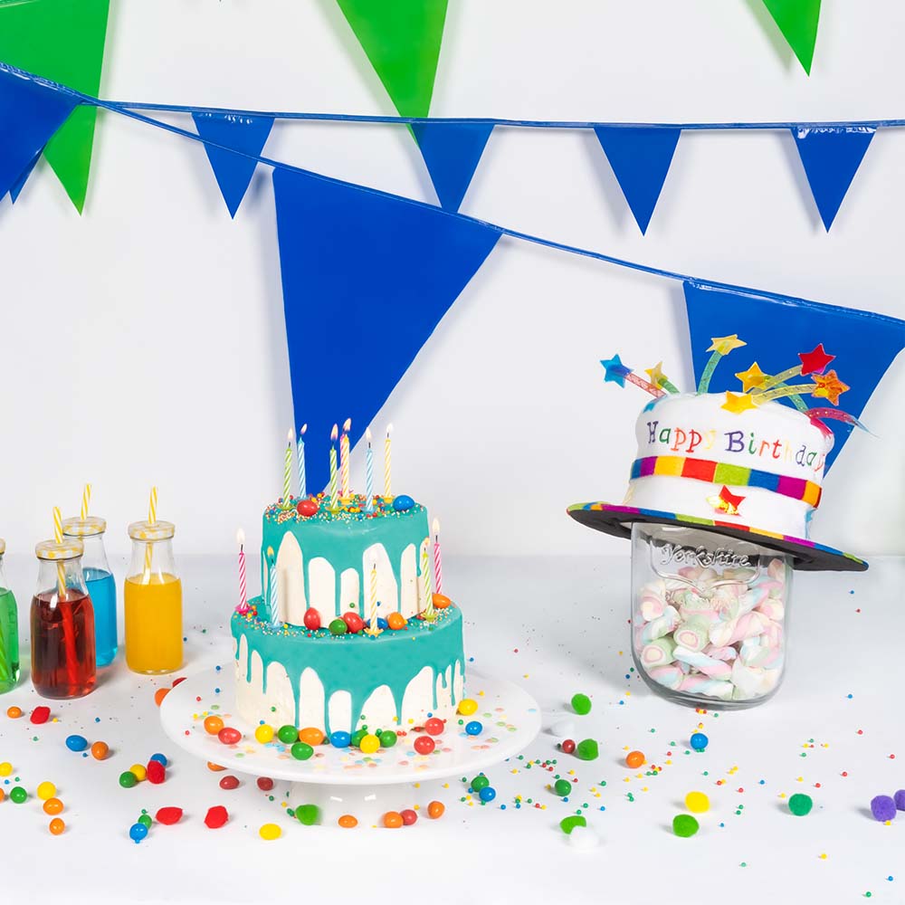 Guirlande Fanions Verts 20cm - Décoration Fête Anniversaire