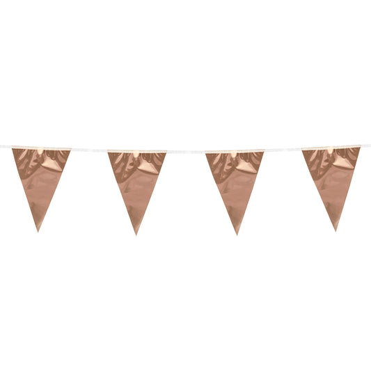 Guirlande Fanions Rose Gold 20cm - Décoration Fête Élégante