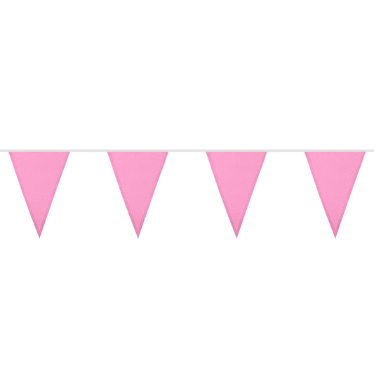 Guirlande Fanions Rose Pastel 6M - Décoration Fête