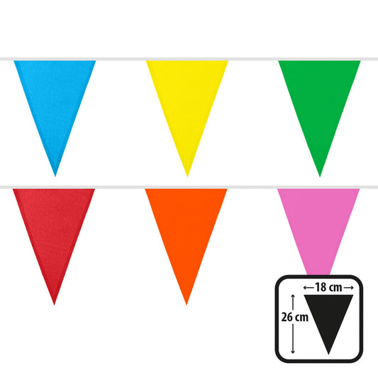 Guirlande Fanions Triangles Colorés 6M - Décoration Fête