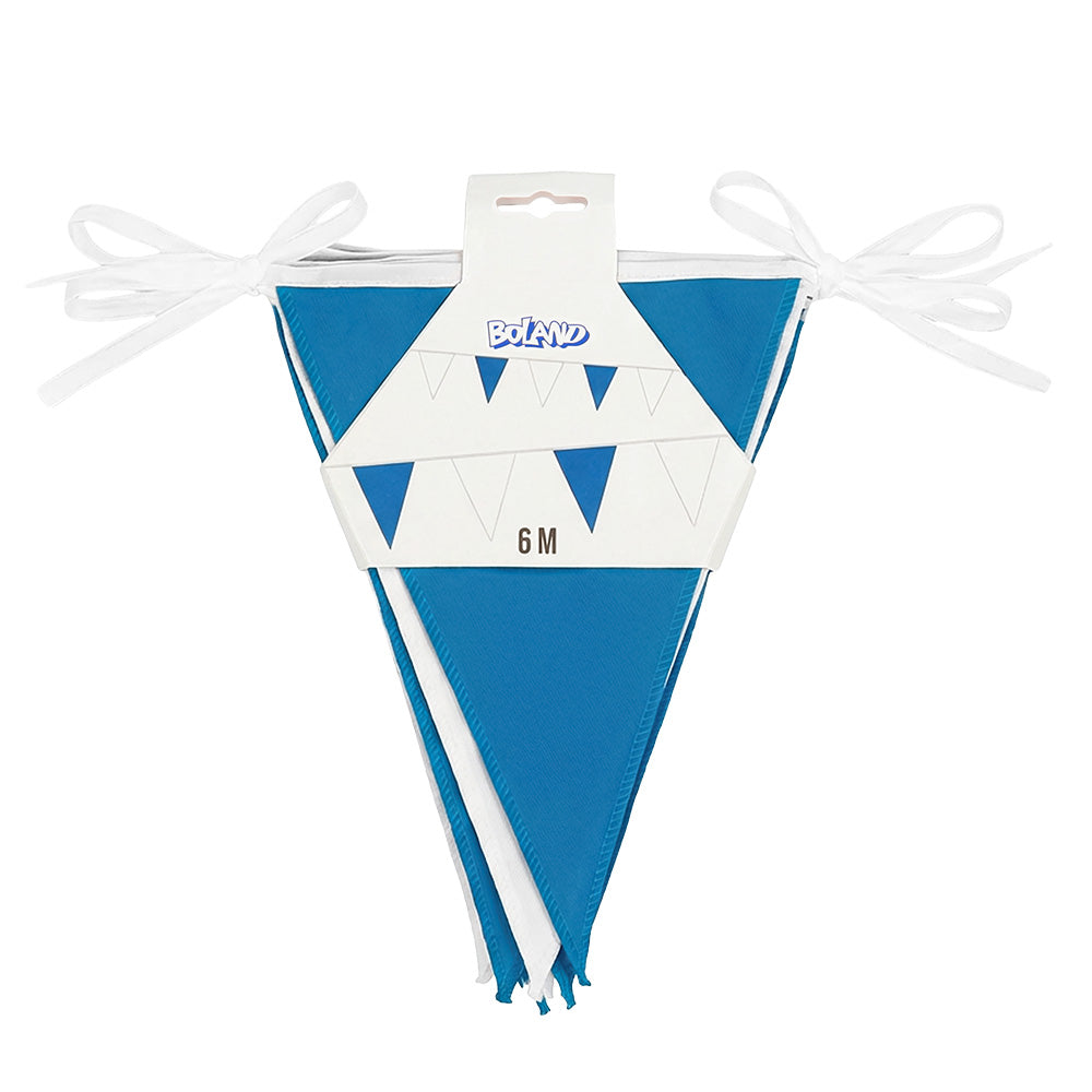 Guirlande Fanions Bleu et Blanc 6M - Décoration Fête