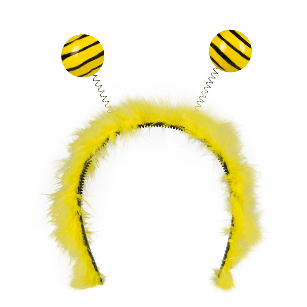 Serre-tête Antennes Abeille - Costume Rayé Noir Jaune
