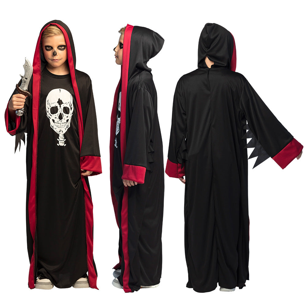 Déguisement Enfant Faucheuse Noire et Rouge - Halloween
