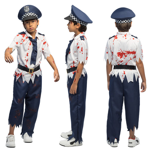 Déguisement Policier Zombie Enfant - Costume Officiel