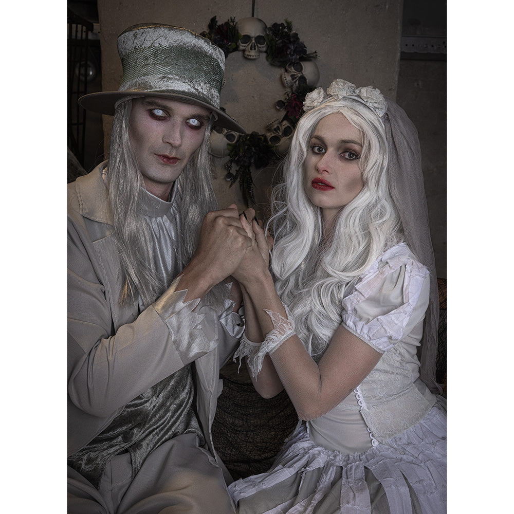 Déguisement Fantôme Élégant Homme - Costume Blanc Gothique