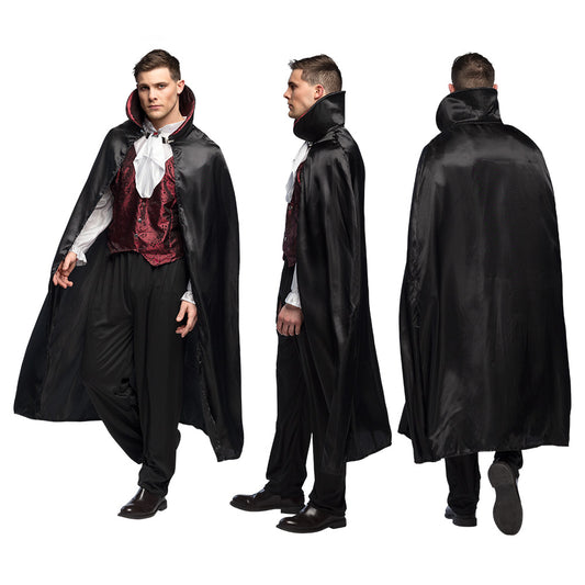 Costume Vampire Classique avec Cape Noire - Déguisement Adulte