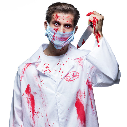 Déguisement Médecin Zombie Sanglant - Blouse Taché de Sang
