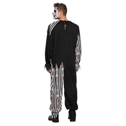 Costume Clown Sinistre Noir et Blanc - Déguisement Adulte