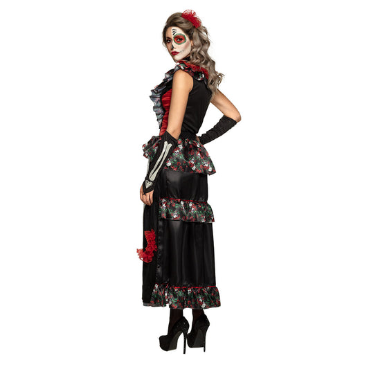 Déguisement Squelette Floral Femme - Robe Dia de los Muertos