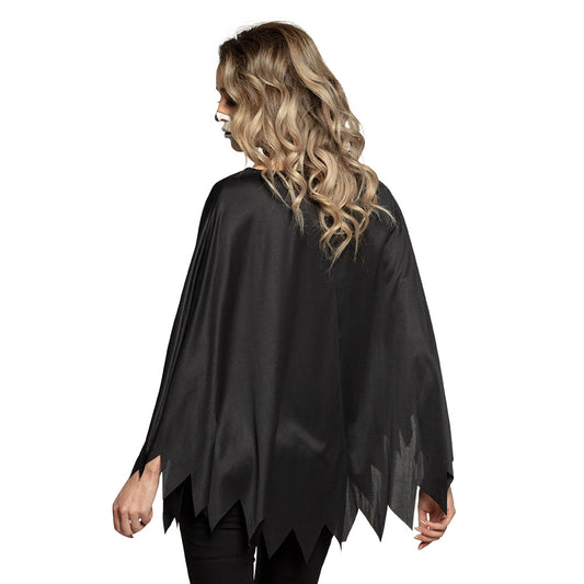 Cape Squelette Noire Halloween - Déguisement Adulte Fantôme