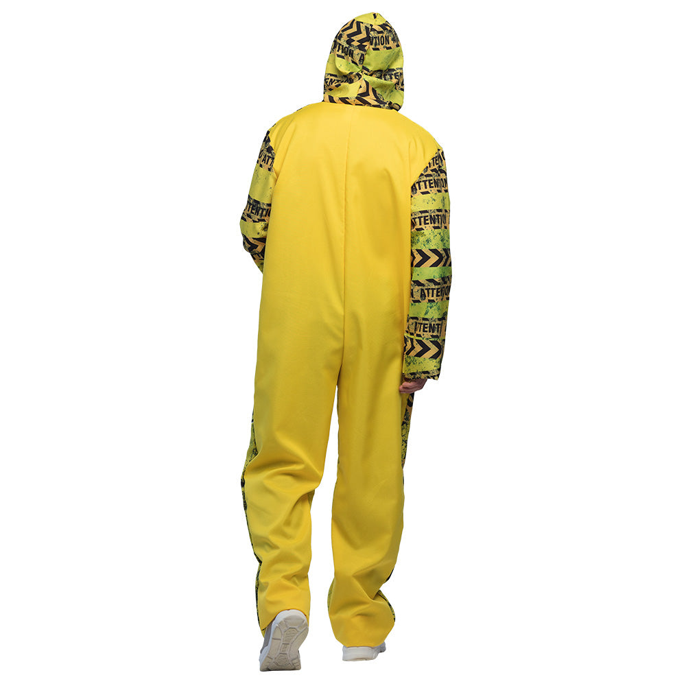 Combinaison Intégrale Jaune Danger Biohazard avec Masque