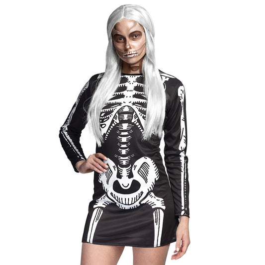 Robe Squelette Femme Noir & Blanc - Déguisement Halloween