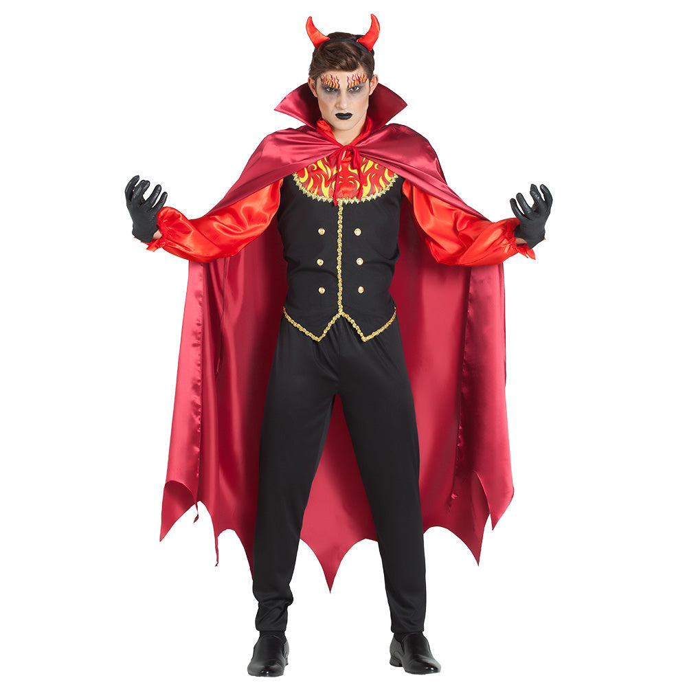Déguisement Diable Luxe avec Cape Rouge et Cornes