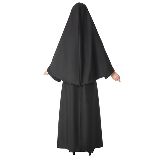 Déguisement Religieuse Vampire Rouge et Noir Femme