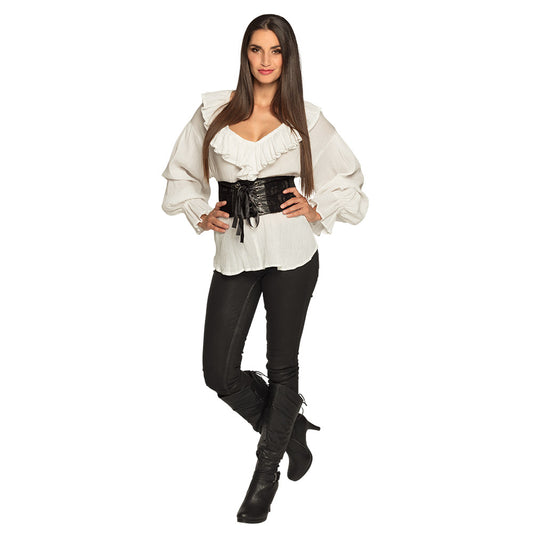 Ceinture Corset Noire Lacée Pirate - Accessoire Déguisement