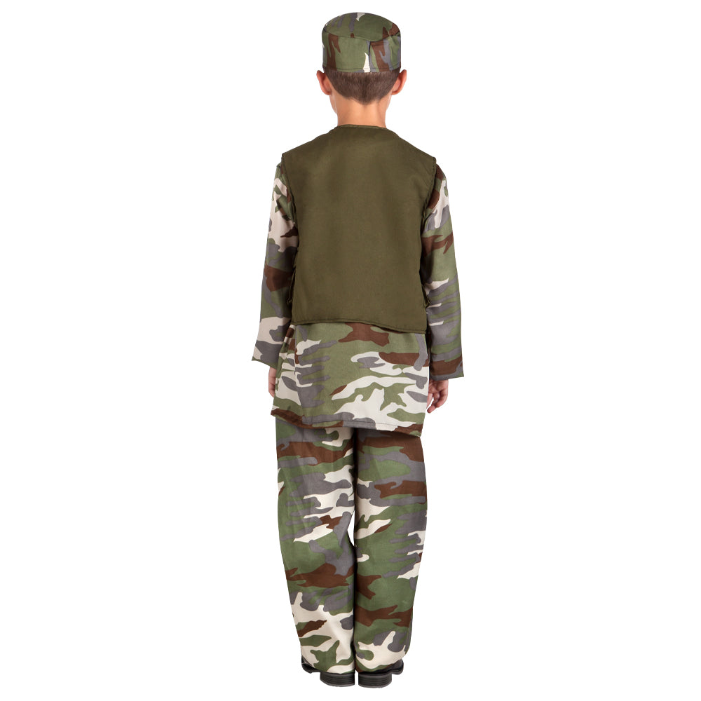 Déguisement Militaire Enfant - Costume Commando Camouflage