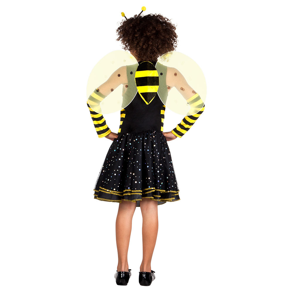 Déguisement Abeille Enfant avec Ailes et Antennes - Rayé Jaune Noir
