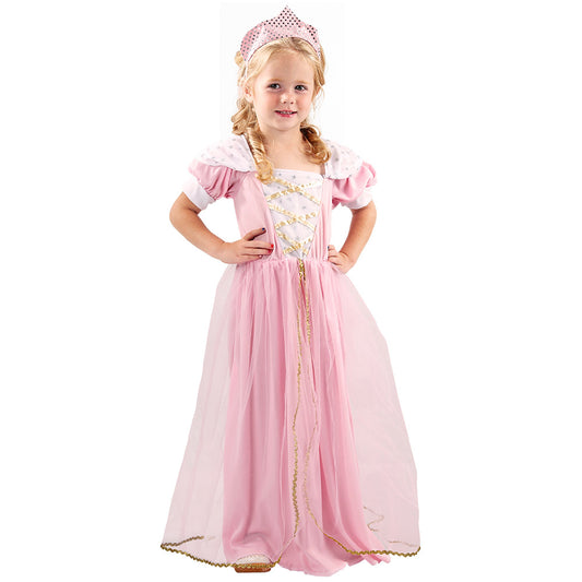 Déguisement Princesse Rose Enfant - Robe Tulle & Couronne