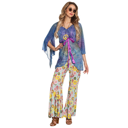 Costume Hippie Femme Années 70 - Déguisement Complet Peace & Love