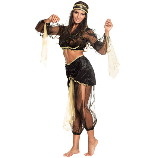 Déguisement Danseuse Orientale Luxe - Top Voile & Pantalon