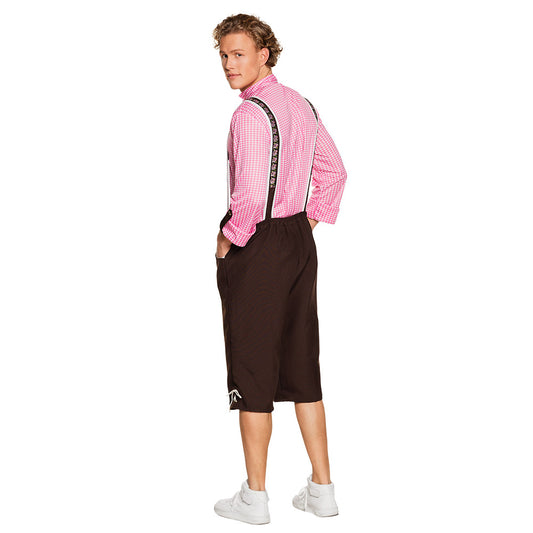 Costume Bavarois Homme Rose & Marron - Déguisement Oktoberfest