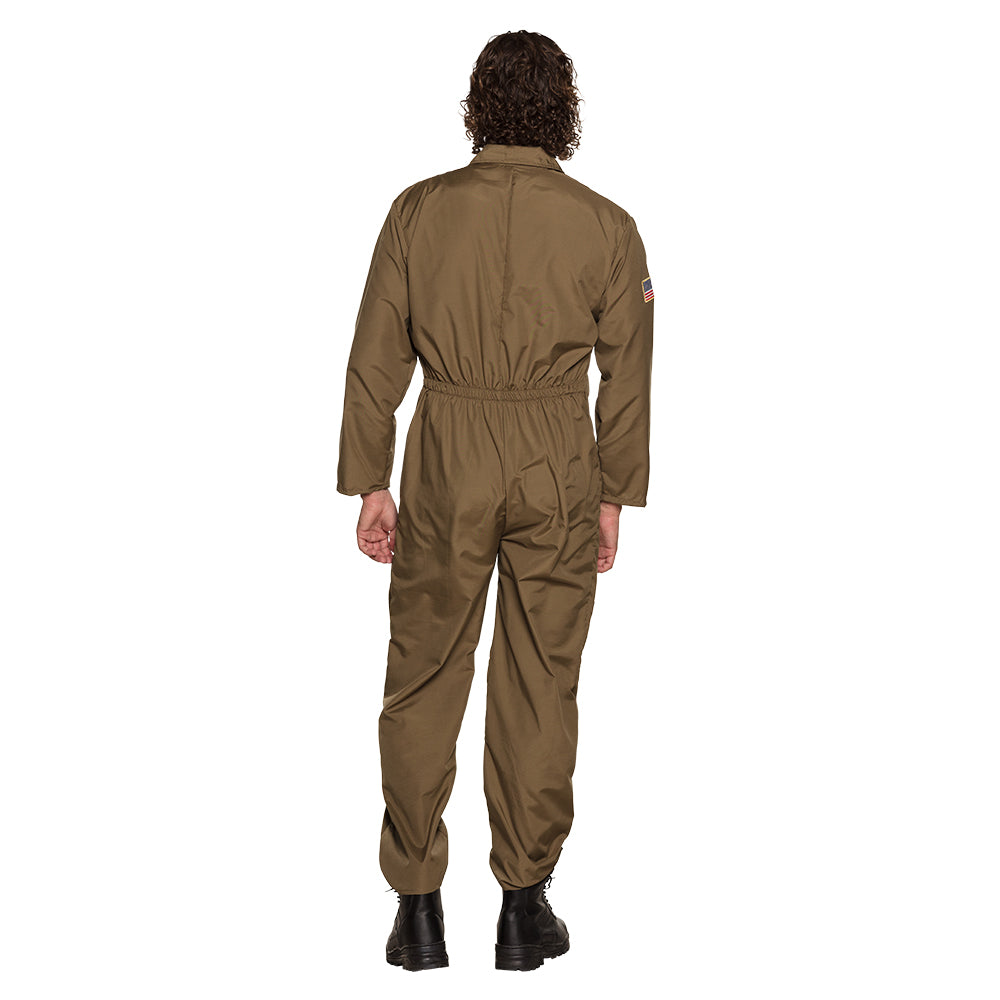 Combinaison Pilote Militaire Khaki - Déguisement Aviateur