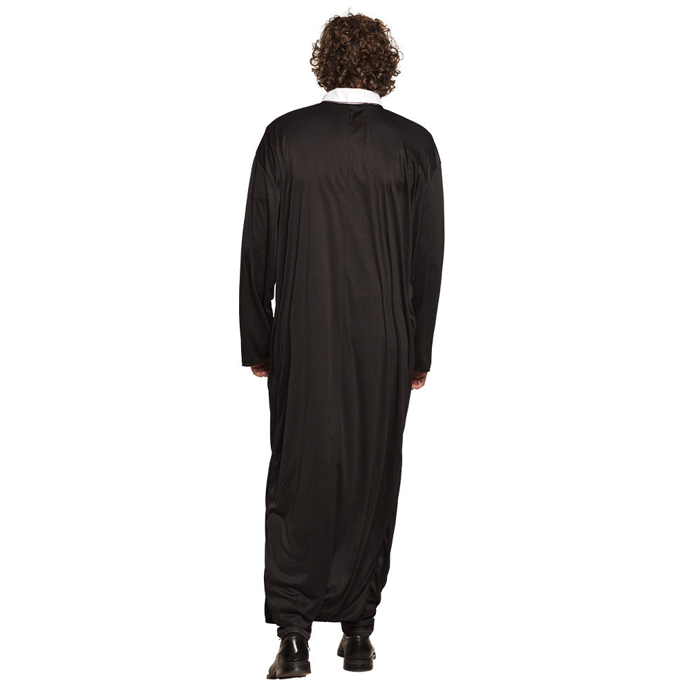 Robe de Prêtre Noir Long - Déguisement Ecclésiastique