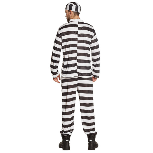 Déguisement Prisonnier Rayé Adulte - Costume Bagnard Complet